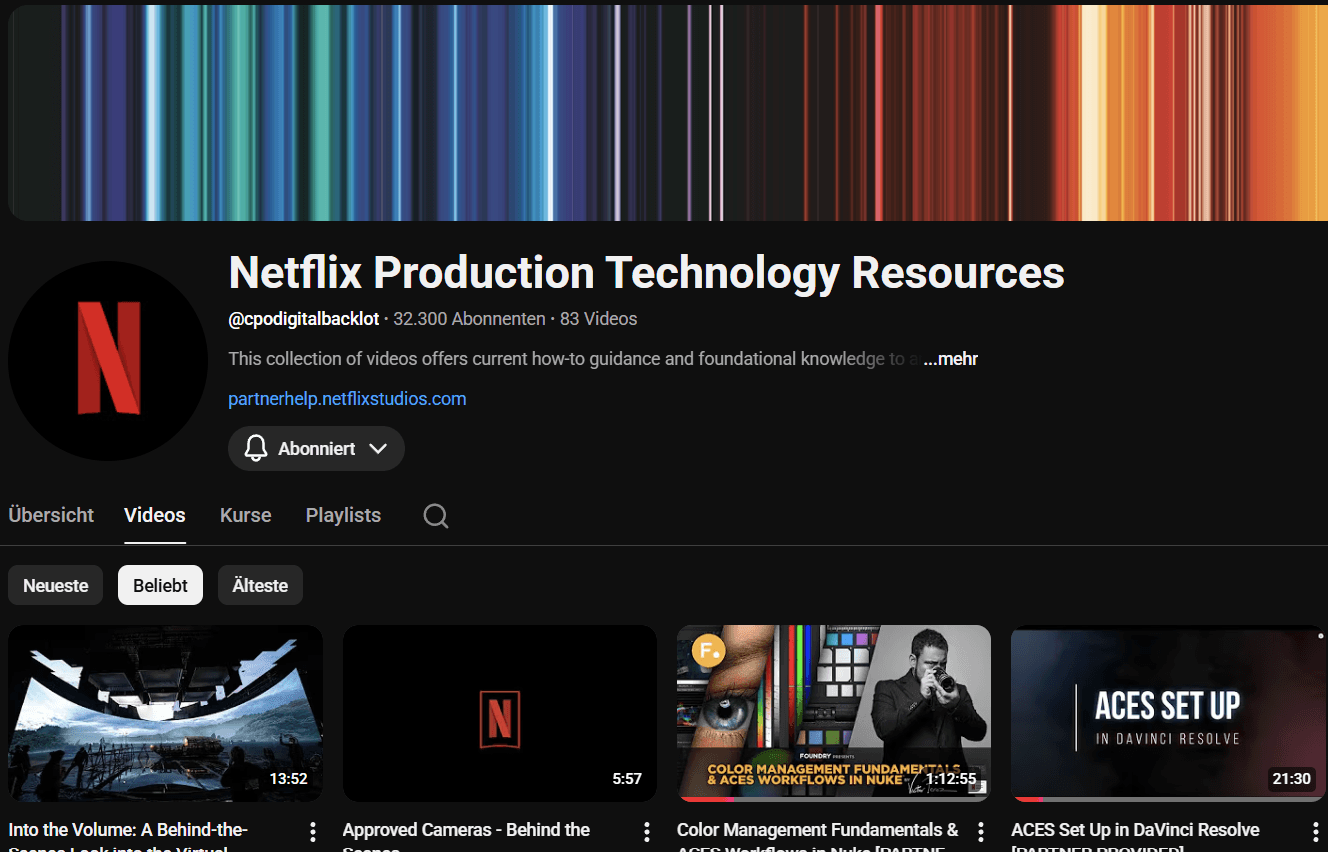 Netflix Production Technology Resources